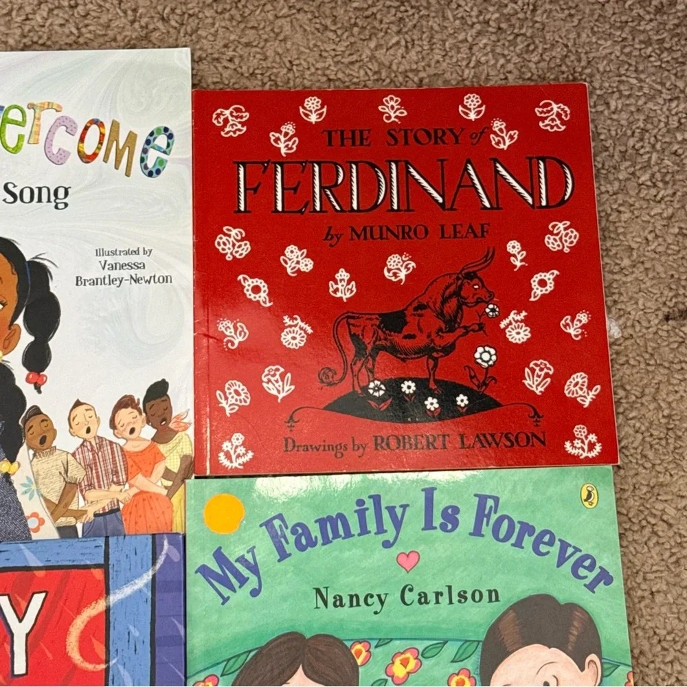 Kids Book Bundle Ferdinand Stormy Night Family Forever We Shall Overcome